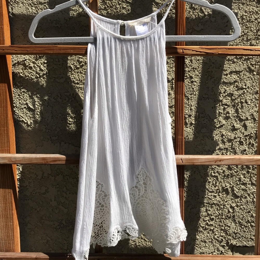 white tank top